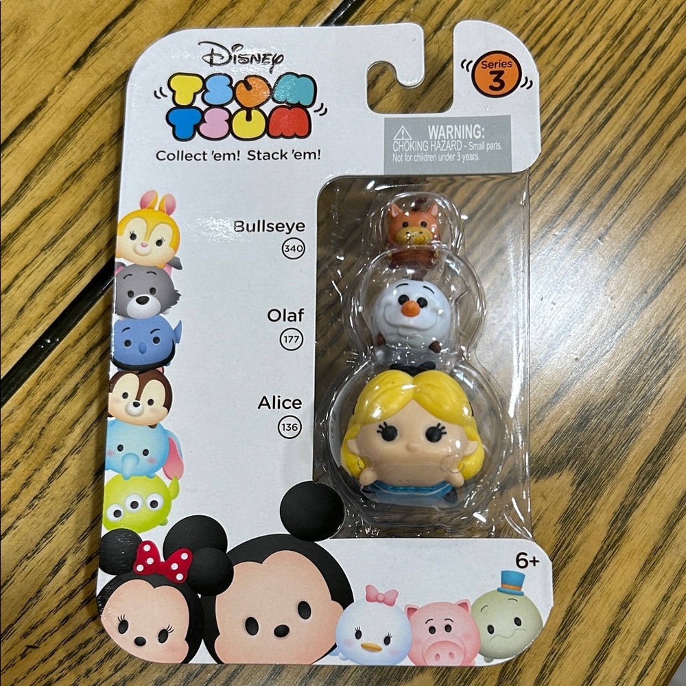 Disney Tsum Tsum Series 3 Stackable Set - Bullseye, Olaf, Alice